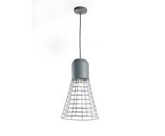 ONLI Jerry Lampe Ã suspension style industriel 30 x h 140cm gris