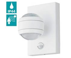 Eglo SESIMBA 1 Applique Murale en Acier galvanisé Blanc/Transparent 13 x 14 x 19,5 cm