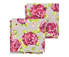 Ragged Rose 40Â x 40Â cm Rose Rose Style Vintage Coton Serviettes de Table, Lot de 4, Taupe
