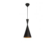 Homemania 8681465296805 Lampe A Suspension Black, Couleur Noir et Doré, en Métal et Peinture-pour La Maison, Bureau, Séjour, Chambre, Dorè, Taille unique