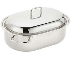Kela Cocotte Ovale, Ivo, Acier inoxydable Brillant, Compatible Induction, 7,3 L, 12401