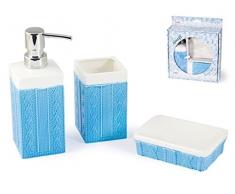Home Set de Salle de Bains Amalfi en Faience, 3 Pièces