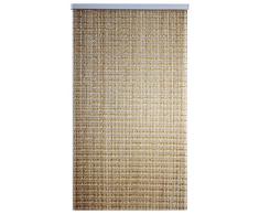 Estoronline Rideau de Perles en polystyrène 100x90x210 cm Multicolore - Bronze/Cognac
