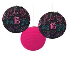 amscan Sweet 16Â Papier lanternes