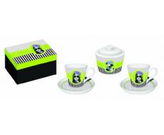 Baci Milano Ensemble 2 tasses Ã cafÃ© et sucrier Vert