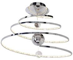 Näve Leuchten Plafonnier LED, métal, 21 W, chrome, 55 x 55 x 45 cm