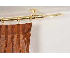 InCasa Tringle Ã Rideaux: Ã 20 mm, L. 420 cm. en Laiton Poli â Complet