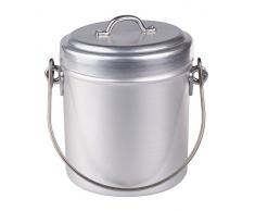 Pentole Agnelli Casserole Lait avec Couvercle et Manche Ã Anse, Aluminium 10Â cm Aluminium