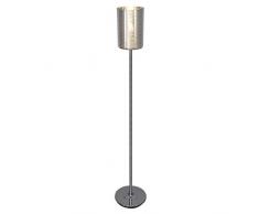 Brilliant 69758/66 Lampadaire, Verre/Metal, Chrome/Argent