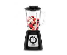 Tefal BlendForce II BL4358 Blender de table 1,25 L 800 W Noir, Acier brossé â Blender (1,25 L, 1,75 L, Step, Rotatif, Verre Blender Noir, Acier Brossé)