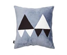 Paparajote Factory 1707 Coussin Motif Dents Grand Format Laine Polaire/Polyester Gris 60 x 60 x 20 cm
