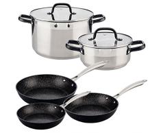 San Ignacio Set de poêles Casseroles et poêles Sartenes: Ã20; Ã24; Ã28 cm; y Cacerolas (Con tapa) Ã24x10,5 (4 L) y Ã28x16,5 (9 L) cm. chromé