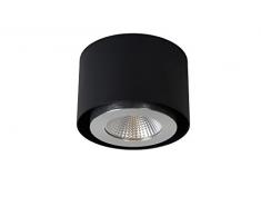 Lucide RADUS - Spot Plafond - Ã 13 cm - LED Dim. - 1x5W 3000K - Noir