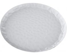 Alessi Cr03/40 W Joy N. 3 Plateau Rond en Acier ColorÃ© Ã la RÃ©sine Au Ãpoxyde, Milky White