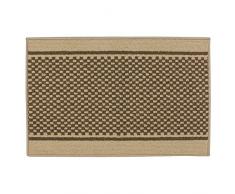 JVL Bologna Soutenu Paillasson Lavable en Machine, PolypropylÃ¨ne/Latex, Beige/Marron, 57Â x 90Â x 1.2Â cm