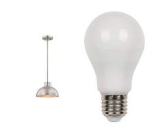 63096 Suspension avec tige en nickel brossé avec LED