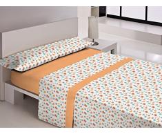 Gale Hayman Style Libela suto Jeu de draps, algodÃ³n-poliÃ©ster, Orange, 205Â x 150Â x 3Â cm