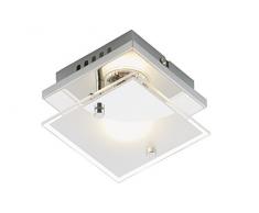 Briloner Leuchten 3597-018 Applique LED, plafonnier, spots, lampe salon, Métal, GU10, 3 W, Chrome, 12 x 12 x 9 cm