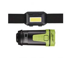 EMOS Mini lanterne de camping + lampe frontale LED, tÃªte de tÃªte et kit dÃ©clairage de camping pour enfants, noir/vert