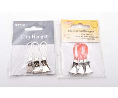 Trimz Cintre Ã Clip, Blanc/Rouge, 5 cm