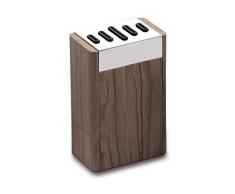 Rockingham Forge HS-05GY Bloc Vide Vertical en marbre 5 Couteaux Gris