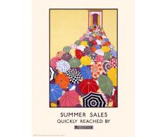 onthewall London Underground dété de Vente Poster Vintage de Chemin de Fer Pdp31