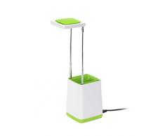 Mathias 3481171 Top D9H31 Lampe Bureau USB, Plastique, Intégré, 230 W, Blanc/Vert anis, D9 H31