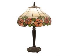 Lumilamp 5LL-5941 Lampe de Table Motif Tiffany en Verre coloré à 32 x 46 cm