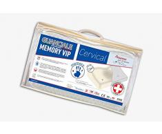 MyVip Coussin Cervical en Mousse Ã mÃ©moire de Forme, fabriquÃ© en Italie, 51 x 32 cm. 6/12, avec Profil Ergonomique et Zone Centrale avec Perforation passante.