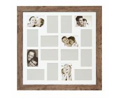 Deknudt Frames S48SH3P16 Cadre Photo Pêle Mêle 16 Photos Bois Brun 10 x 15 cm