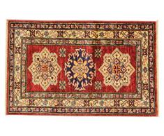 Eden Carpets Kazak Super Tapis noué à la Main, Laine, Multicolore, 59 x 92 cm