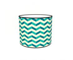Abat-jours 7111307474746 Conique ImprimÃ© Triono Lampadaire, Tissus/PVC, Multicolore