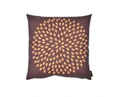 ZONS Coussin Design Pissenlit 45x45 Cm 6 Couleurs + Rembourrage 450g (Marron)