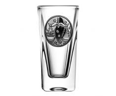 Crystelle aljulia 15067Â Vodka Verre Signe du Zodiaque, Cristal, 50Â ML, 4Â x 8, 5Â cm
