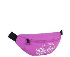 SKECHERS S907 Sac banane unisexe réglable à la taille Compartiments pour téléphone portable et documents Pratique Résistant Léger Taille unique Violet, rose