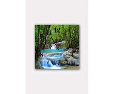 Bonamaison Horloge Murale en MDF, Multicolore, 30 x 30 cm