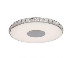 Brilliant Shangri Plafonnier en verre fonctionnel, 24 W ChromÃ©/blanc