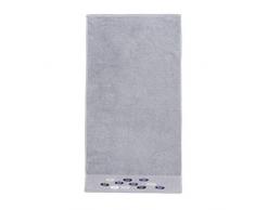 Sancarlos Serviette avec brodÃ© Poissons LAVABO 50x100 cm Gris