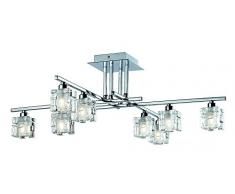 Viokef Lighting 4103100 8L Lustre Felicia, Métal/Crystal, G9, Chrome, 66 x 66 x 23