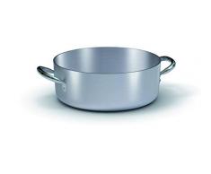 BALLARINI 7016. 26 cm Basse Cocotte avec Deux poignées en Aluminium Brut, 26 cm