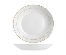 Home Coupe Service Assiettes Table 18 pièces, Porcelaine, Blanc