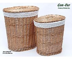 CONFER Panier Ã Linge en Osier, Naturel, Normal, 2