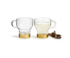 Sagaform Holiday dartifice vin Chaud Tasses Petit, Verre, Multicolore, 6,9 x 6,9 x 7,2 cm, De 2 unités