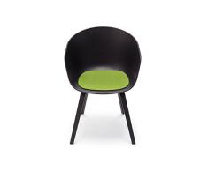 Hey-Sign About a Chair Coussin de Chaise, Laine Vierge, 30 Feuilles Vert mai, 39x37x0,5 cm