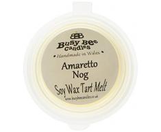 Busy Bee Bougies Fondre Amaretto Nog Cire Moule à Tarte, Jaune, Lot de 6
