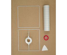 Artemio 14020050 Kit Abat Jour CarrÃ©, MÃ©tal, Or, 34 x 3 x 33 cm