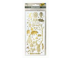 Relief Sticker Noël II 10 feuilles de 10 feuilles de stickers de qualité supérieure Motif cercles 10 x 24 cm