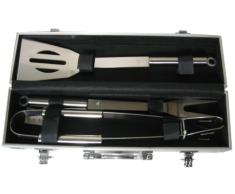 Pradel Excellence - WB109 - Valise Barbecue MÃ©tal : 1 Spatule + 1 Fourchette + 1 Pince