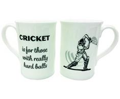 Element Gifts Tasse en Porcelaine Anglaise Motif Cricket is for Those with Really Hard Balls Blanc Taille Unique