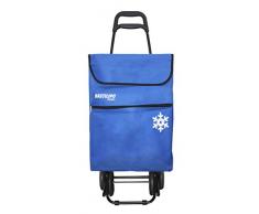 Bastilipo Chariot de Courses 50 litres - 4 Roues 50 Litros Bleu ocÃ©an